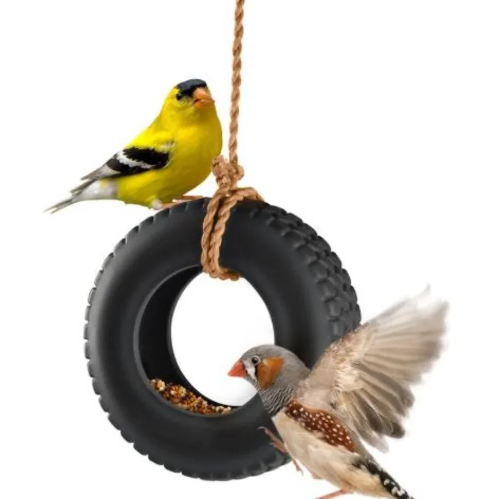 Tire Swing Bird Feeder